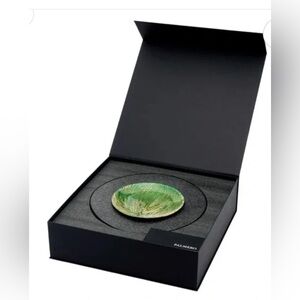 NIB Palmero House Set Of 2 Orb Hand Blown Soda Glass Platters